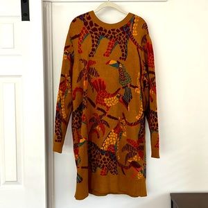 FarmRio for Anthropologie Casey Tunic Sweater Dress